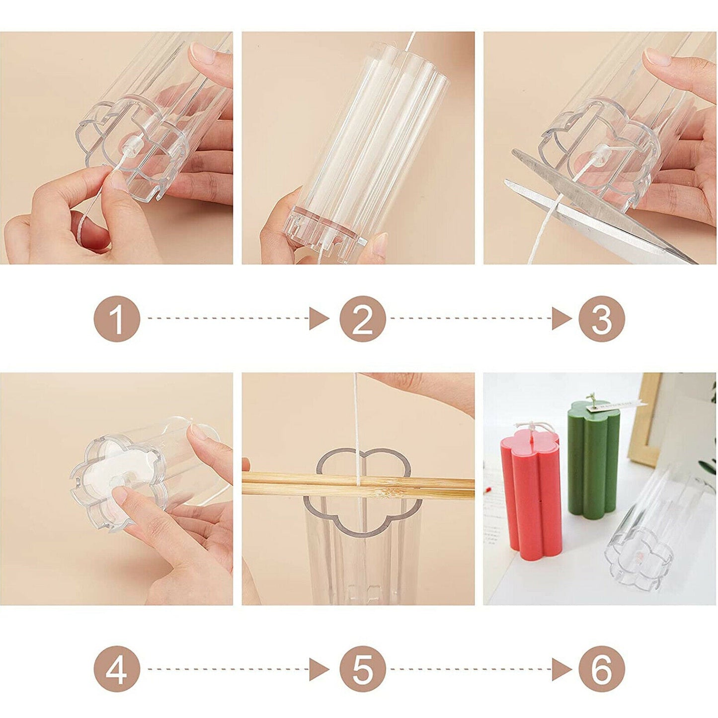 Flower Shape Aromatherapy Candle Mold - Transparent