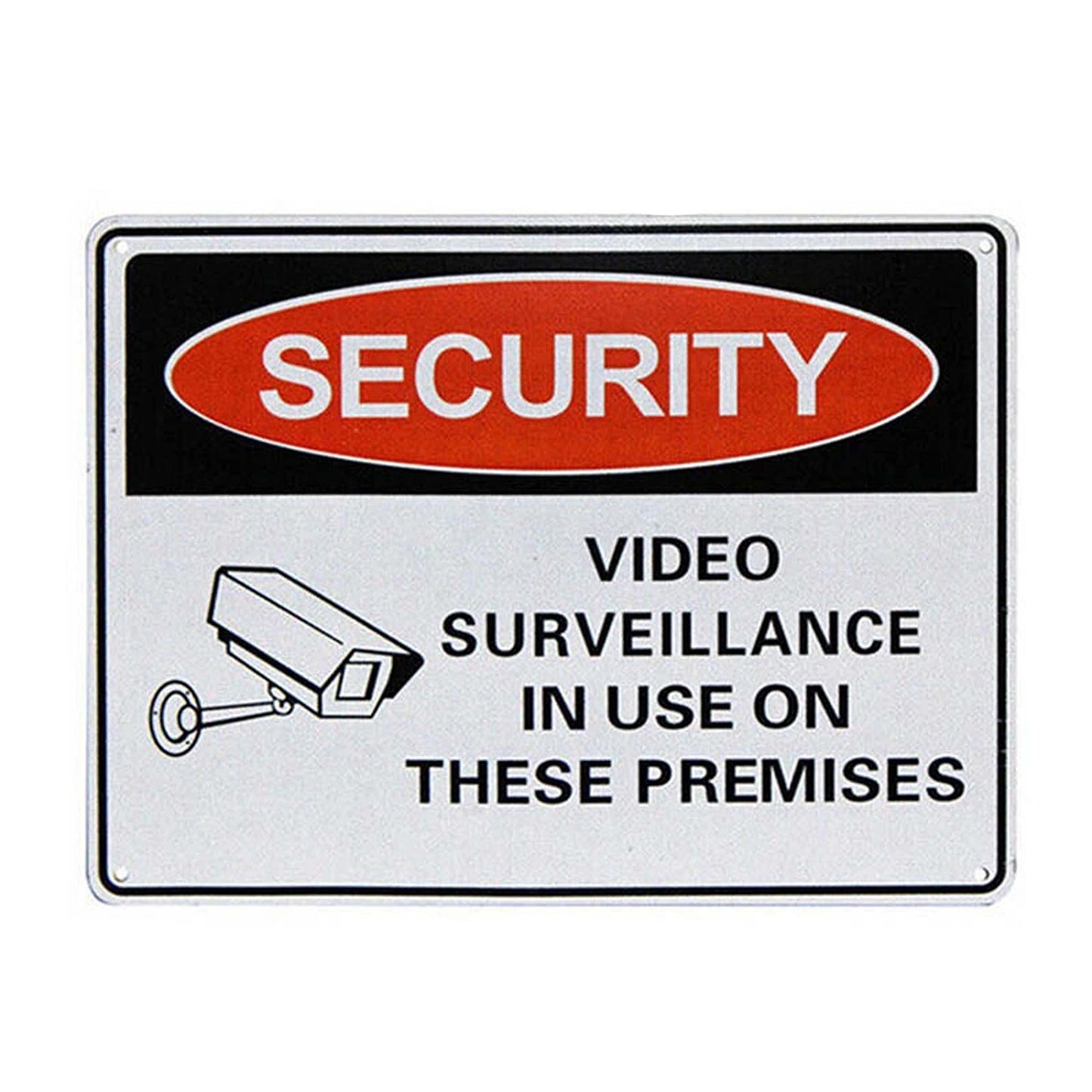 Video Surveillance Security Warning Sign 200x300mm Metal Board