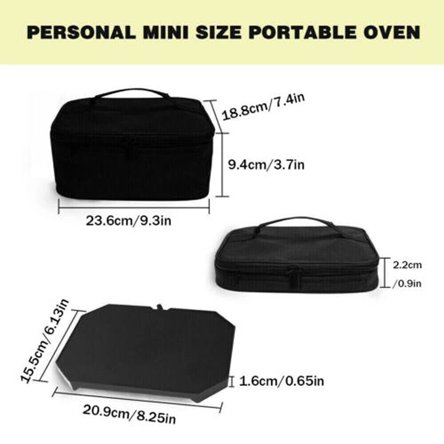 Portable 12V Electric Heated Lunch Box Bag for Car Use