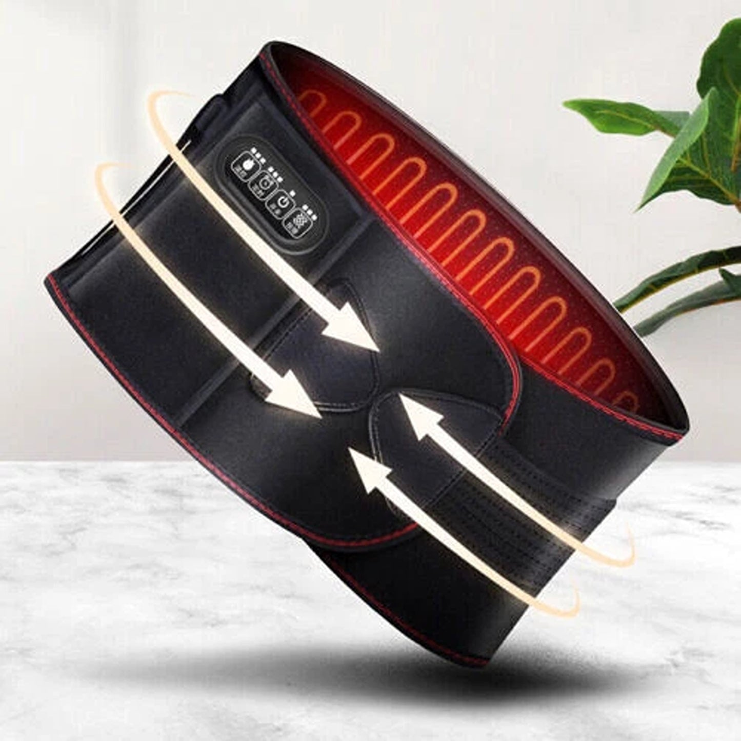 Electric Waist Vibration Massager with Heat and Support