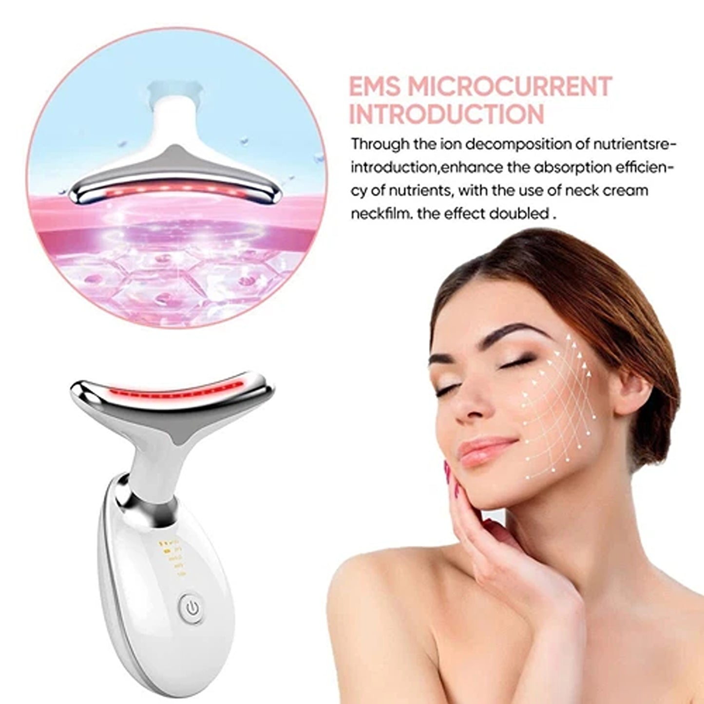 Face and Neck Massager for Wrinkle Reduction and Skin Firming