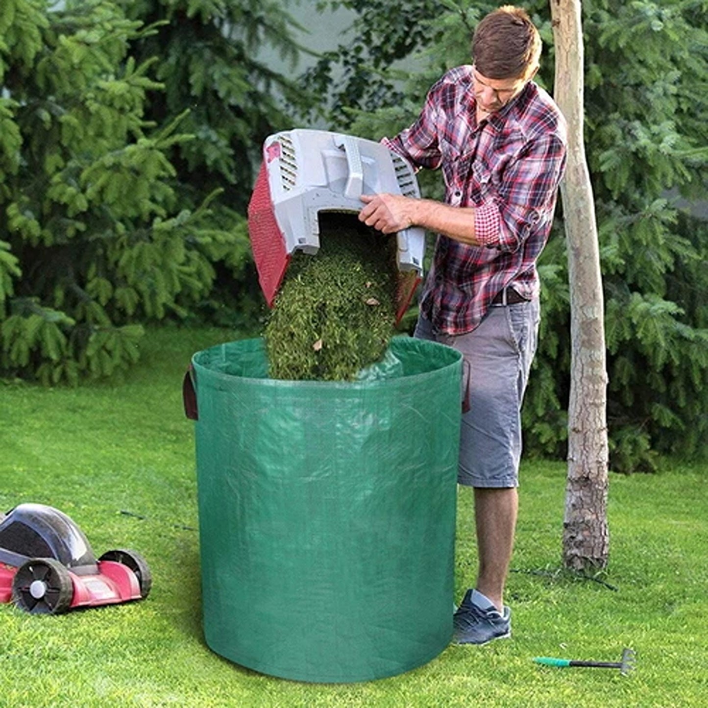 4 Piece 270L Garden Waste Bag Reusable Leaf Grass Rubbish Sack