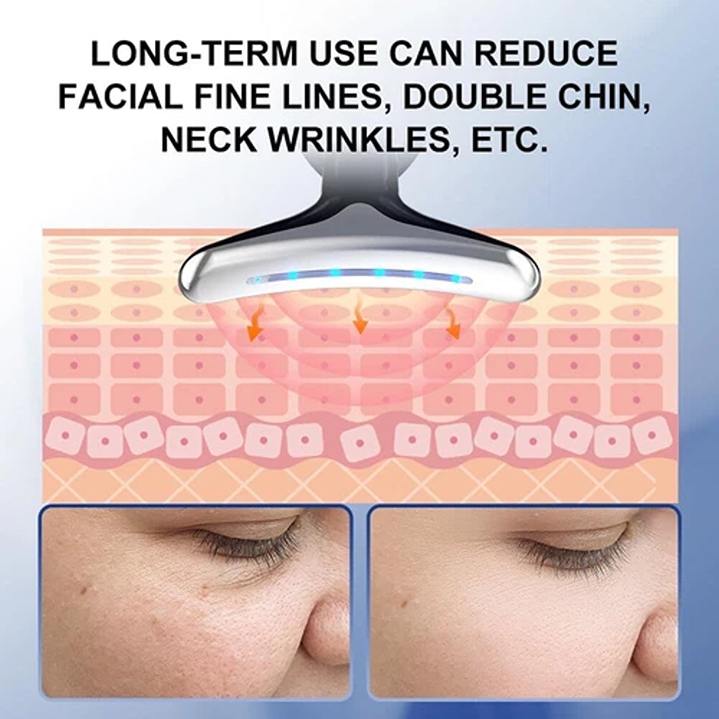 Face and Neck Massager for Wrinkle Reduction and Skin Firming