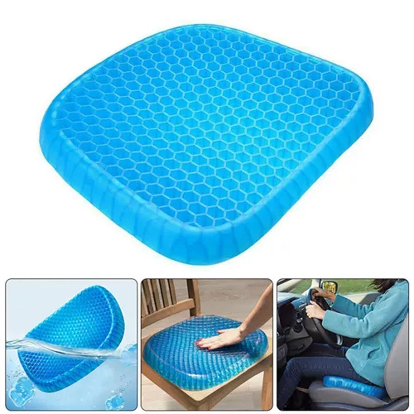 Gel Seat Cushion for Lower Back Pain and Pressure Relief