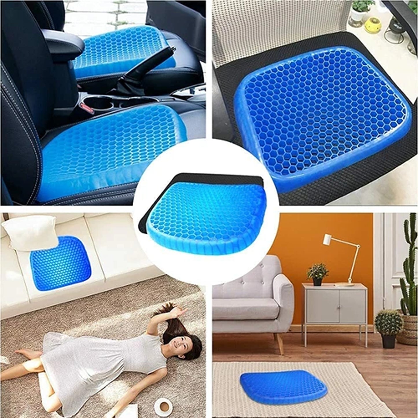 Gel Seat Cushion for Lower Back Pain and Pressure Relief
