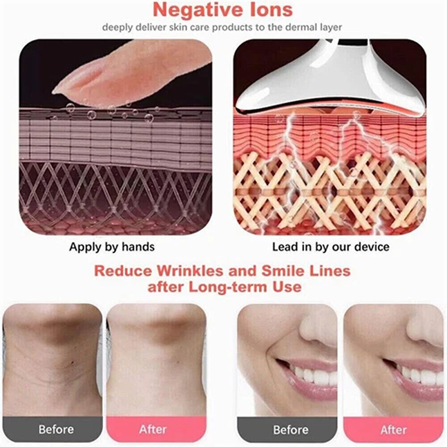 Face and Neck Massager for Wrinkle Reduction and Skin Firming