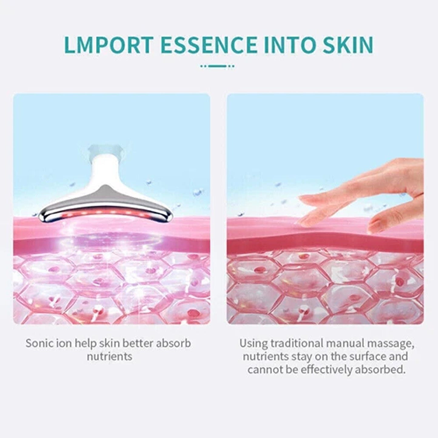 Face and Neck Massager for Wrinkle Reduction and Skin Firming