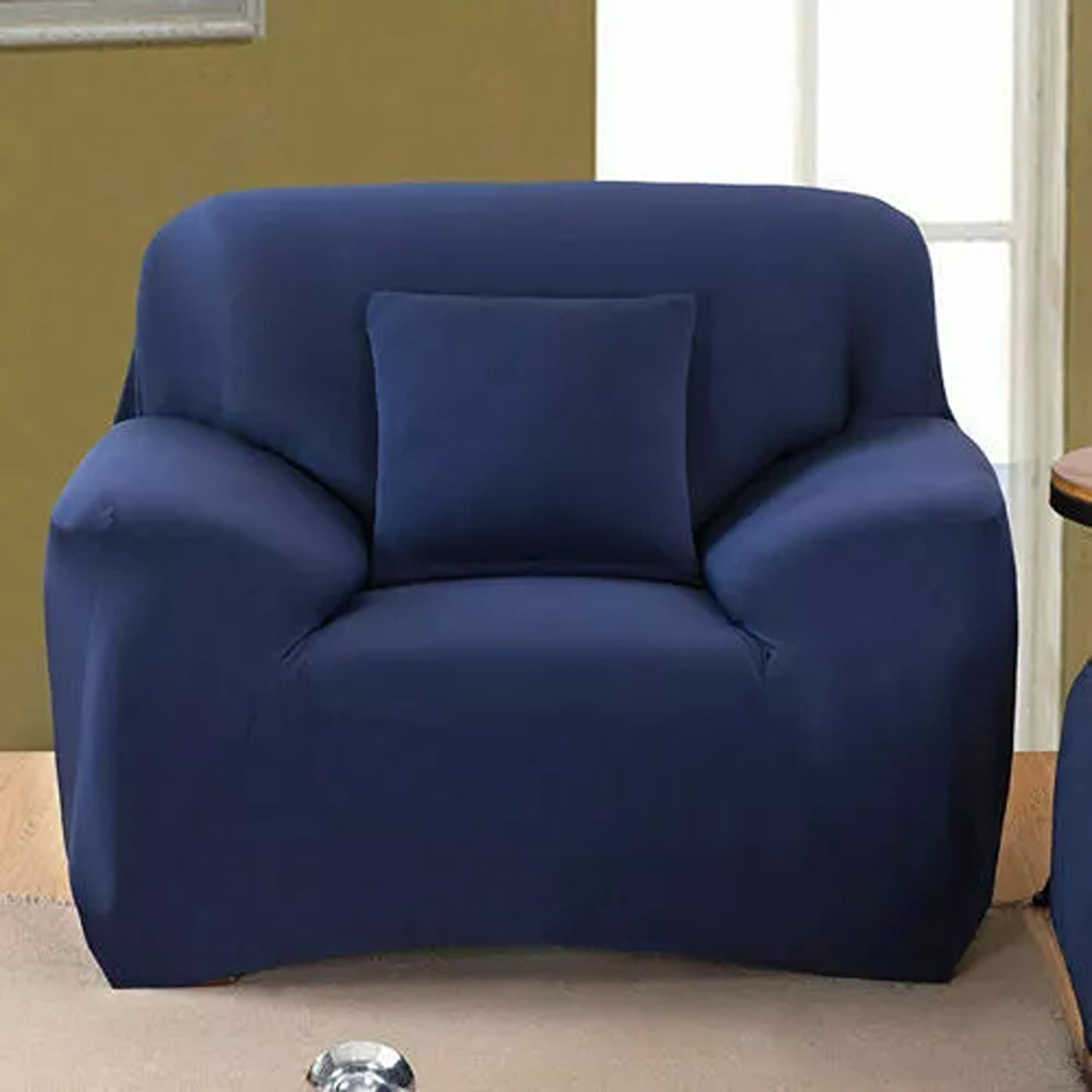 Stretch Sofa Slipcover Removable Couch Protector for 1 2 3 4 Seater - Dark Blue