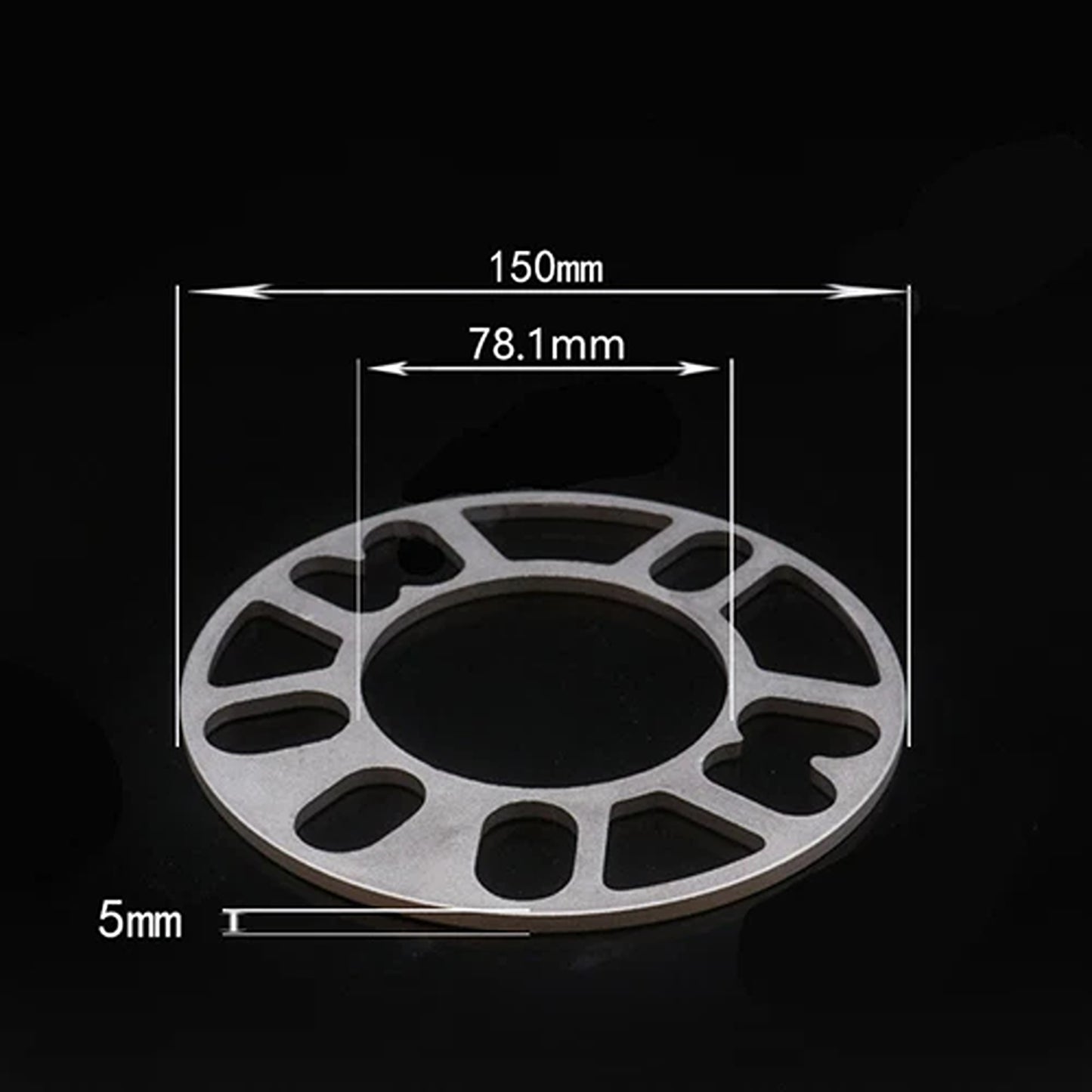 Aluminum Wheel Spacers 5mm for 4 and 5 Stud Vehicles 4pcs Set