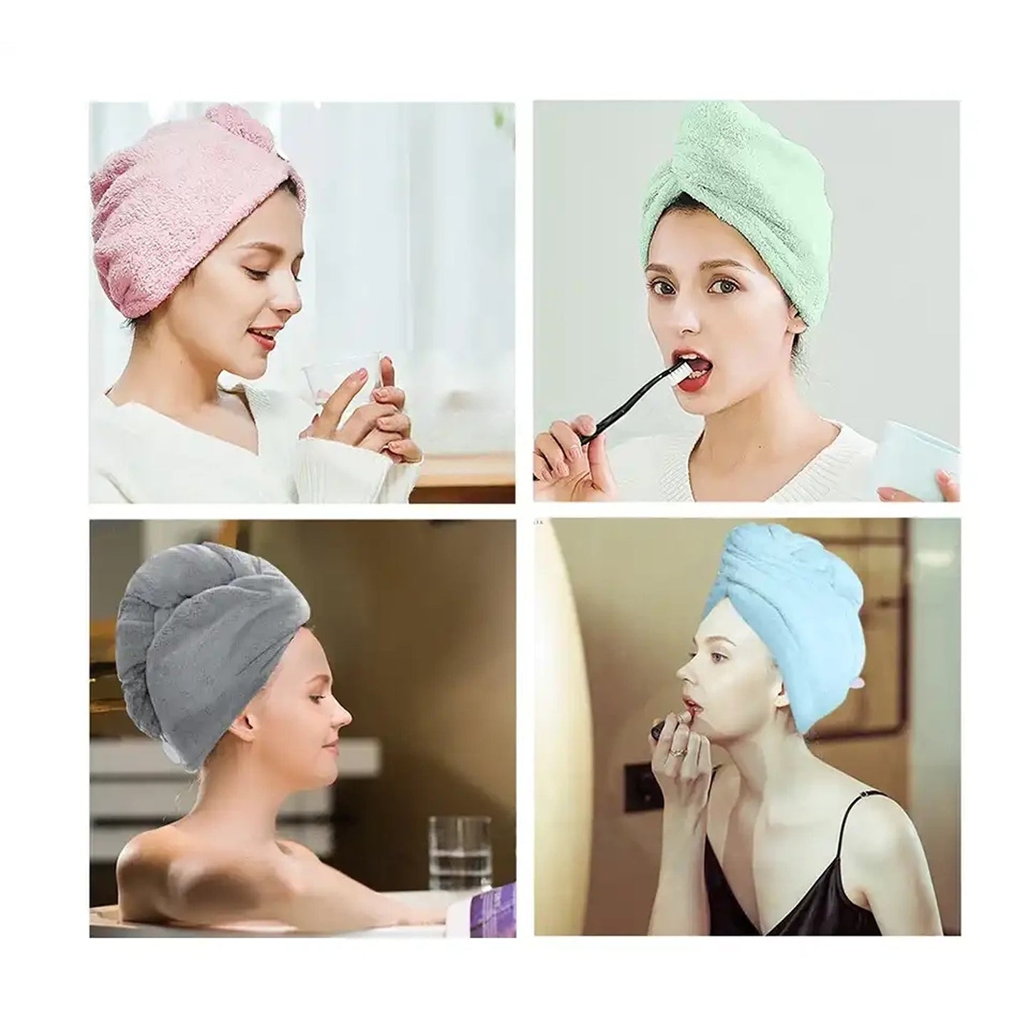 Hair Towel Magic Instant Dry Hair Towel Rapid Fast Drying Absorbent Hat Cap