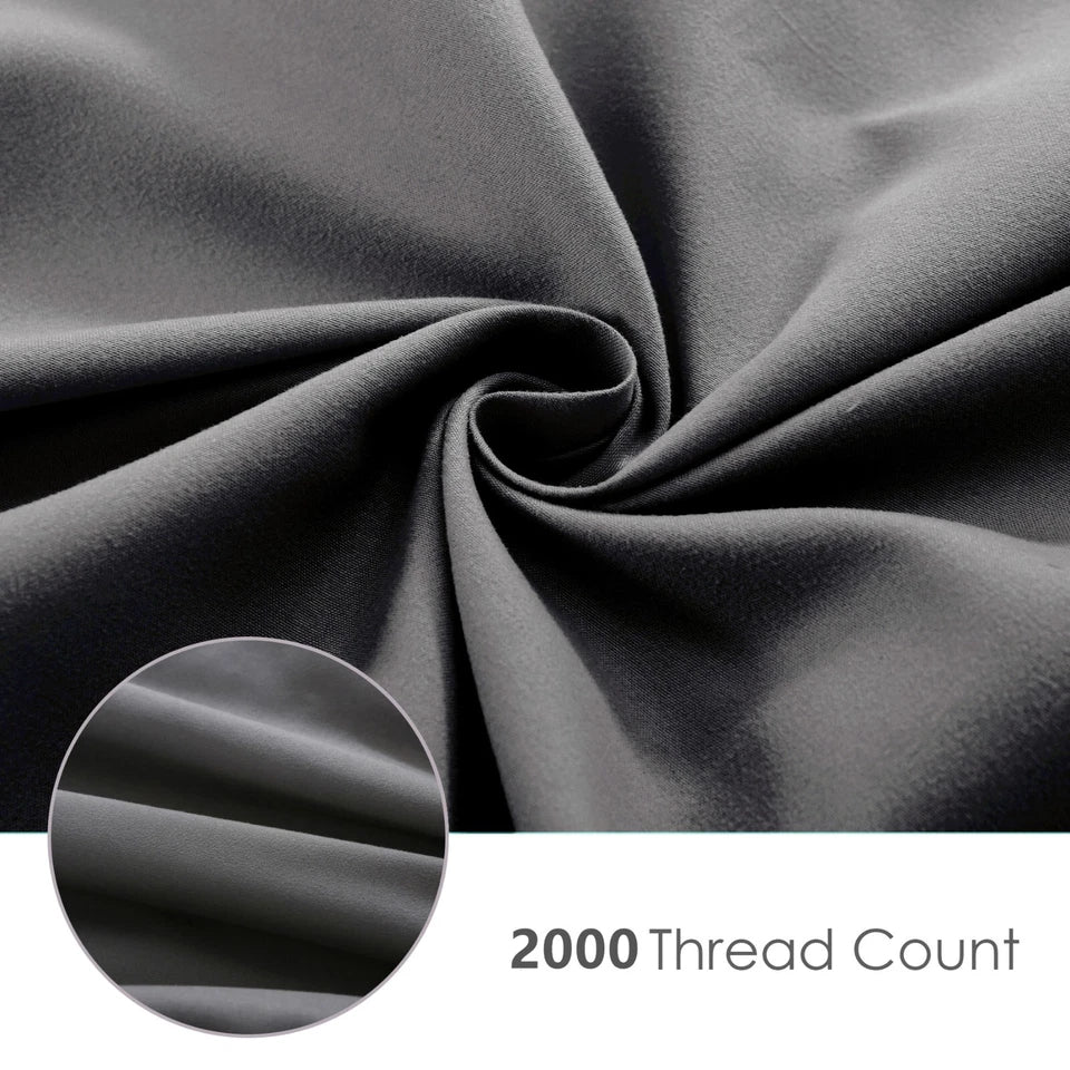 Hotel Quality Luxury Soft Quilt Cover Set - Dark Grey