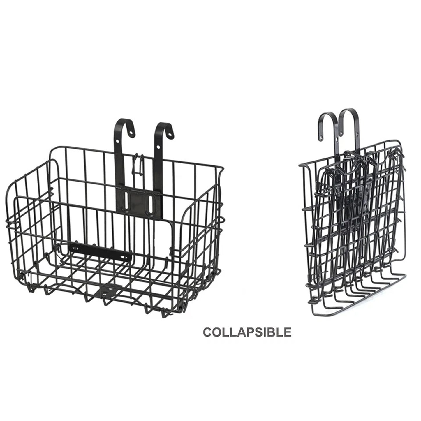 Foldable Bike Basket Portable Collapsible Bicycle Storage Basket Black