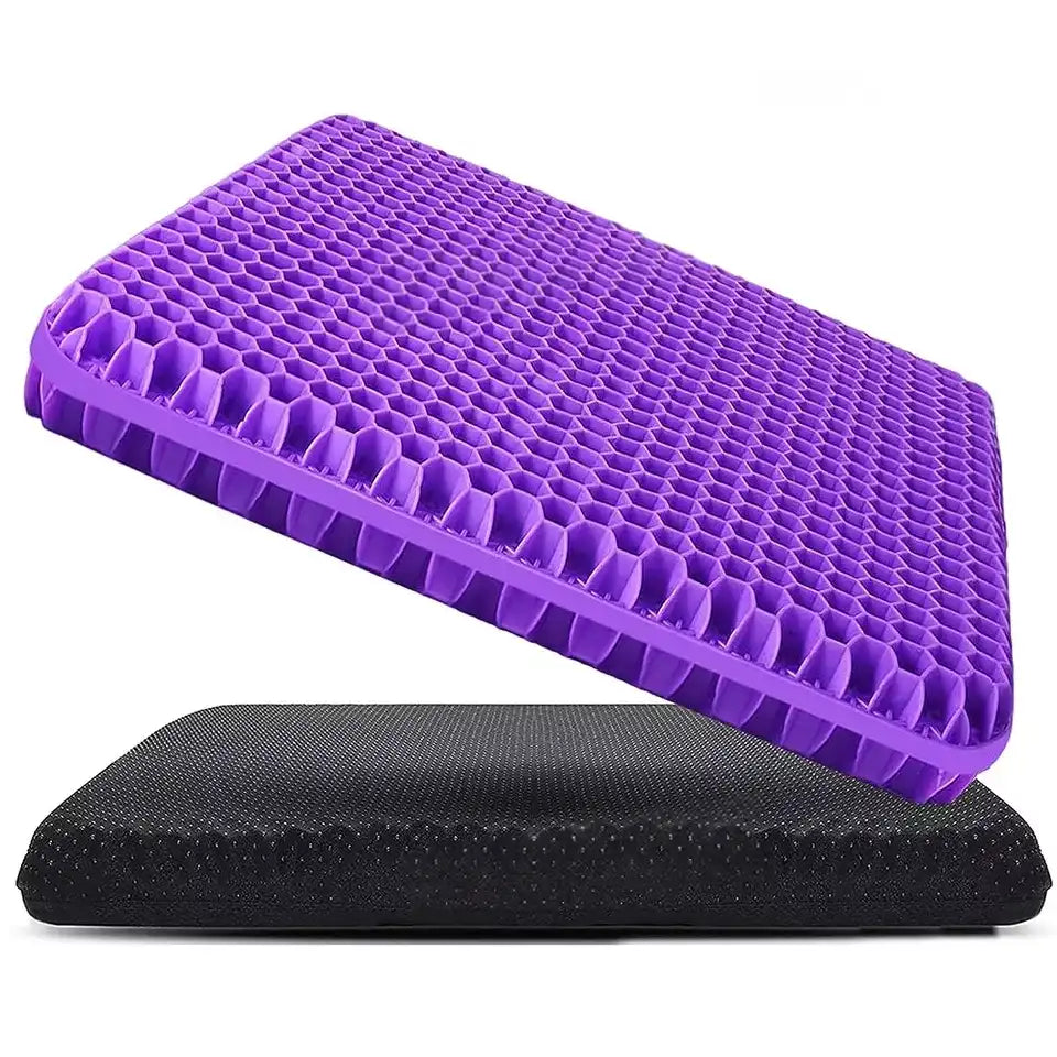 Double Layer Gel Honeycomb Seat Comfort Support Cushion Cooling Flex Pain Relief