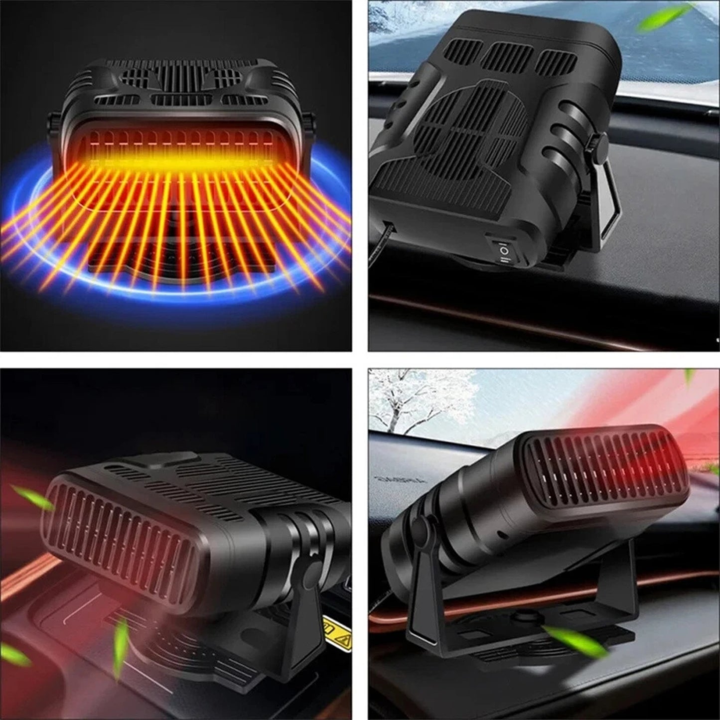 Portable 12V Car Heater Fan Ceramic Defroster Demister