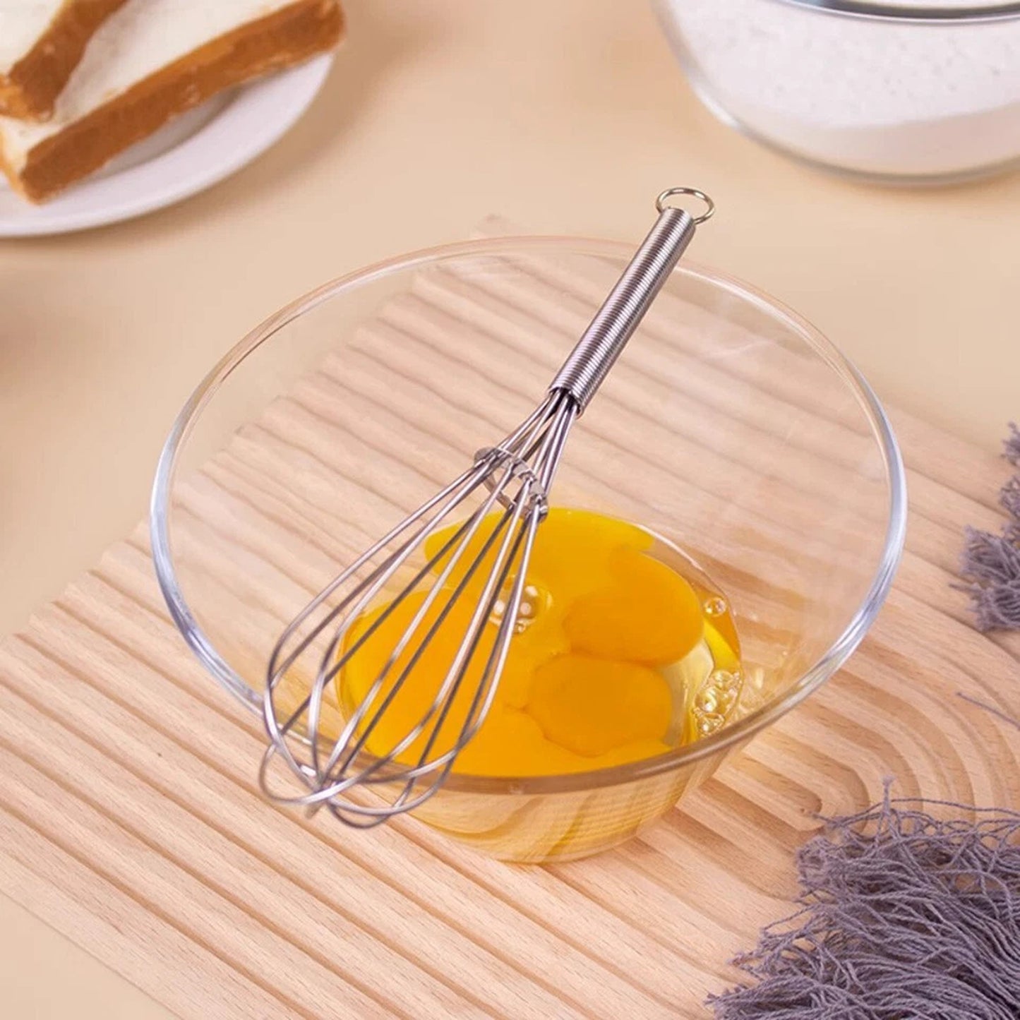 3 Piece Stainless Steel Balloon Whisk Set for Baking and Cooking