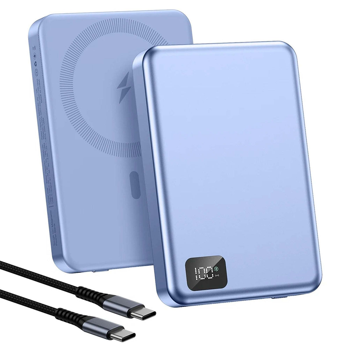 Magnetic Wireless Power Bank Portable Charger USB C for Smartphones 10000mAh