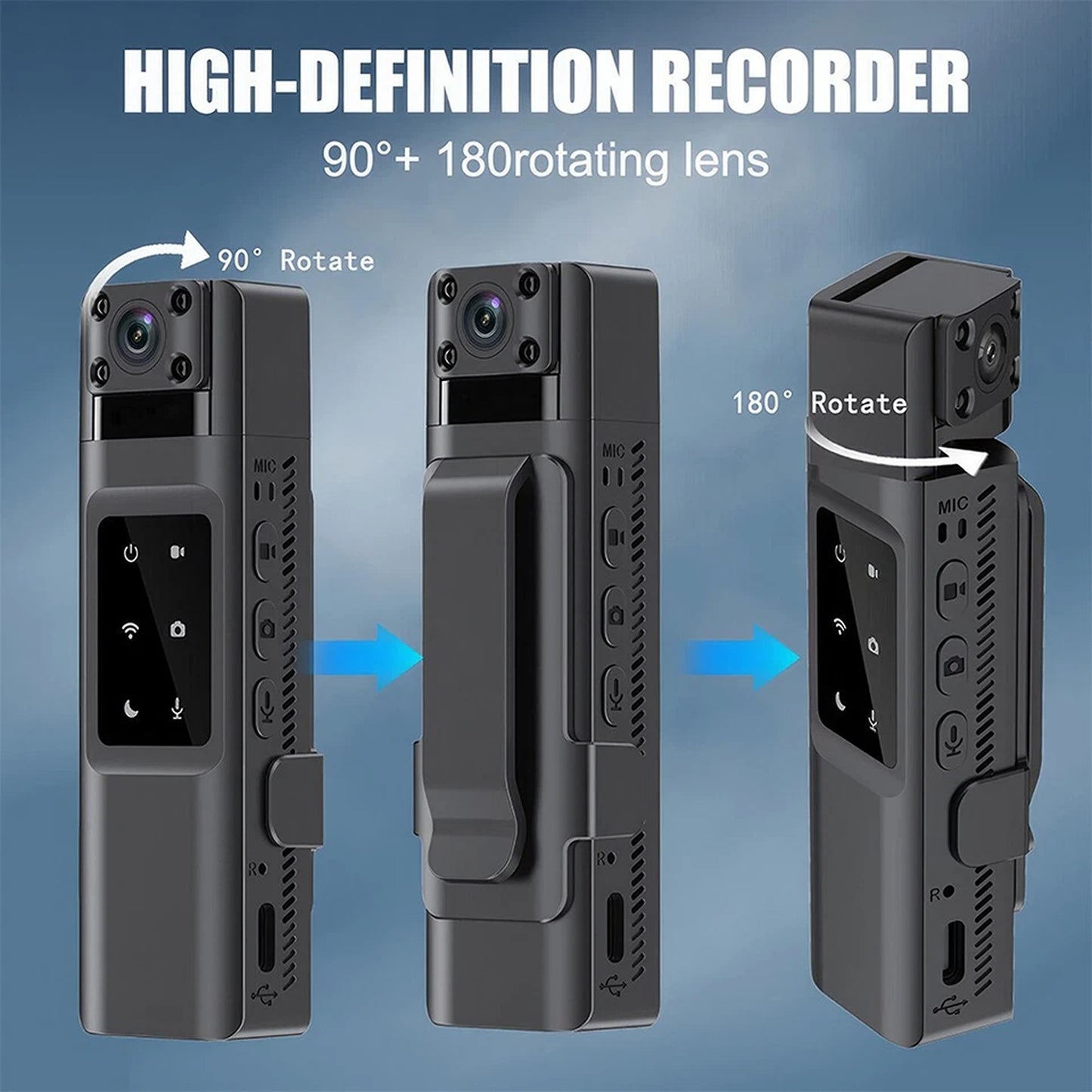 Portable 1080P Body Camera Pocket Clip DVR Video Recorder