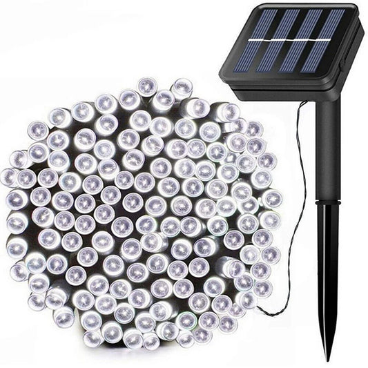 Cool White Solar Fairy String Lights 100 200 500 LED Outdoor Garden Decoration