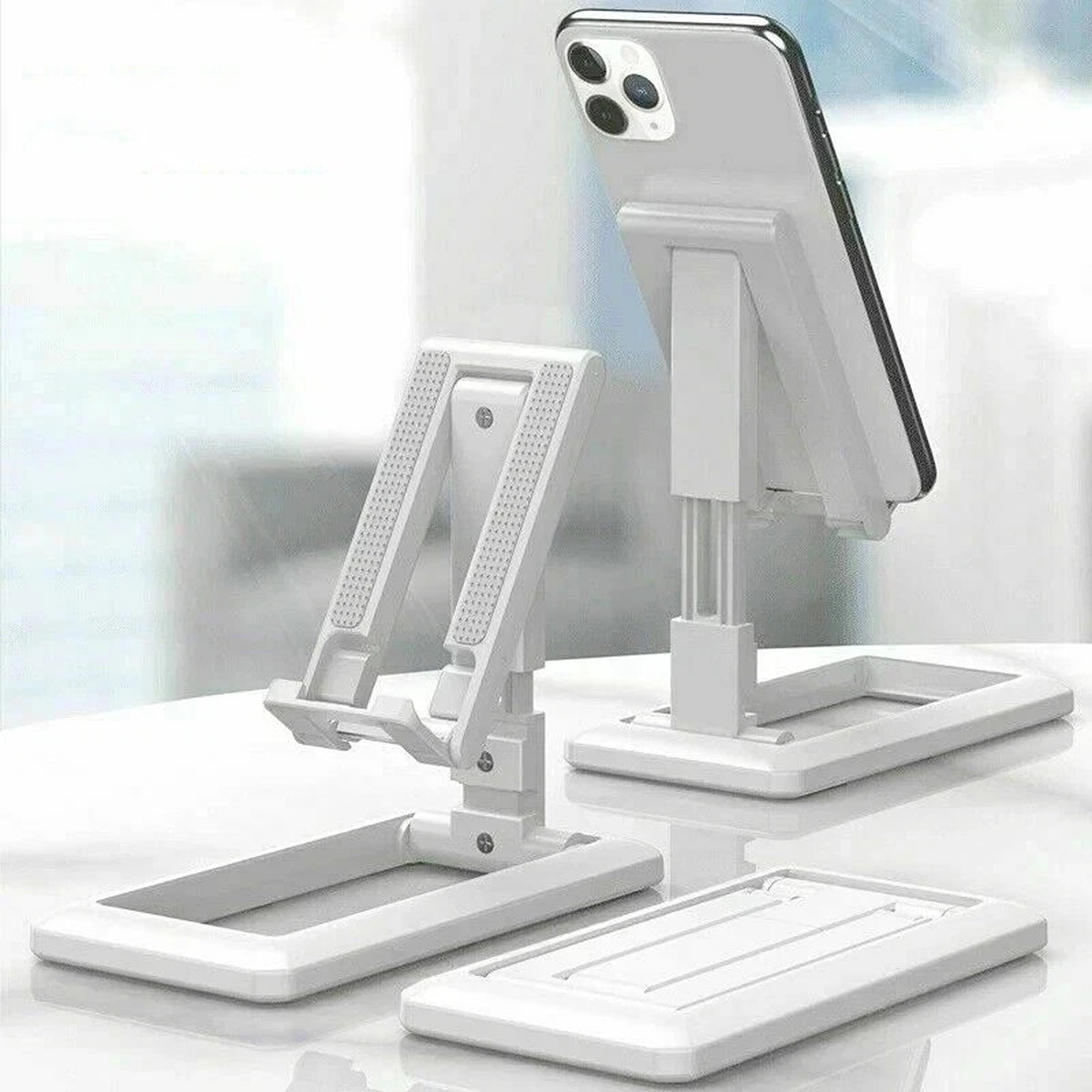 Universal Foldable Phone Stand Adjustable Desk Holder for Mobile Phones and Tablets