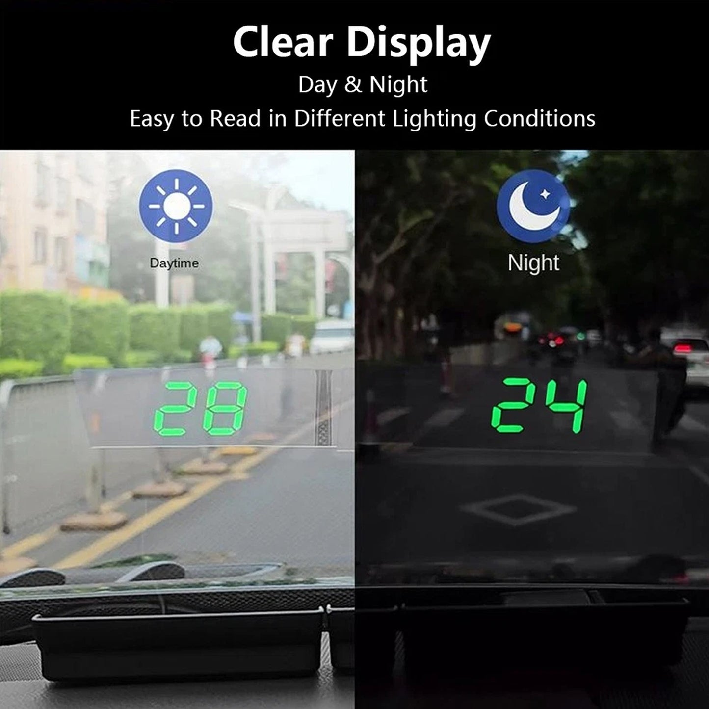 Plug and Play GPS HUD Speedometer for Vehicles