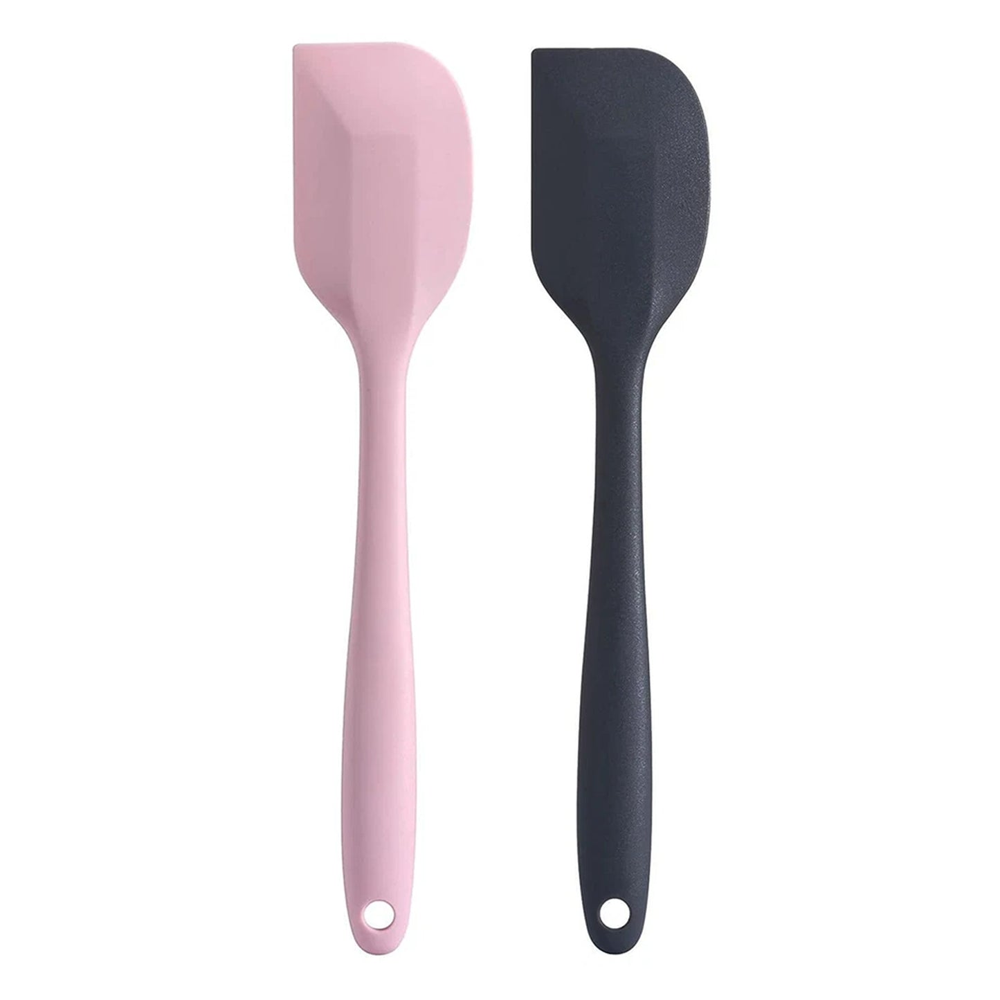 Black and Pink Silicone Butter Scraper and Baking Spatula Set 2pcs