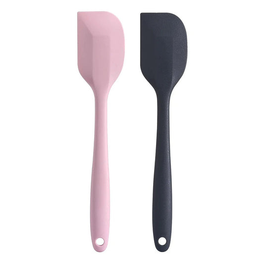 Black and Pink Silicone Butter Scraper and Baking Spatula Set 2pcs