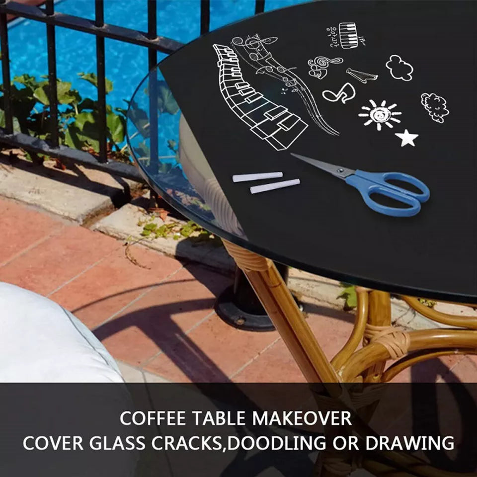 Blackout Static Cling Window Glass Film Privacy Protection To Block Sun Decor
