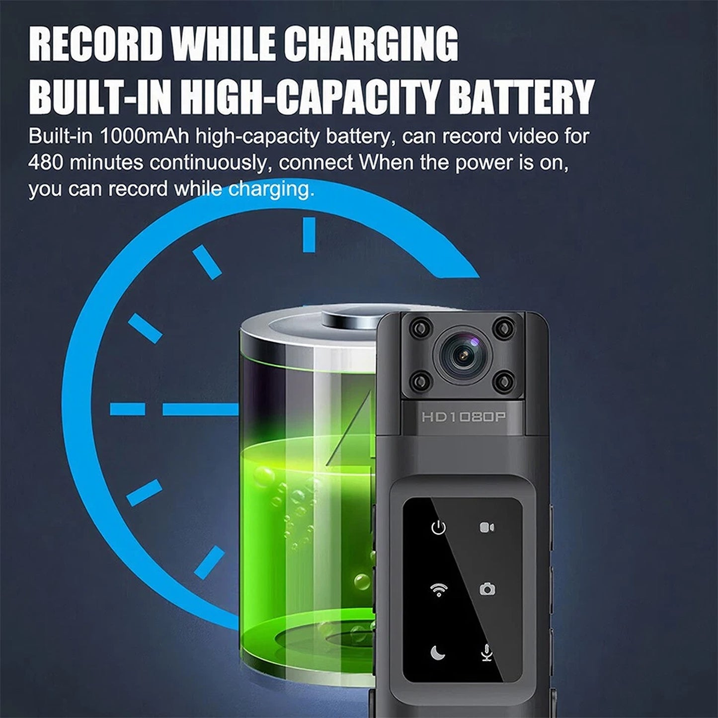 Portable 1080P Body Camera Pocket Clip DVR Video Recorder