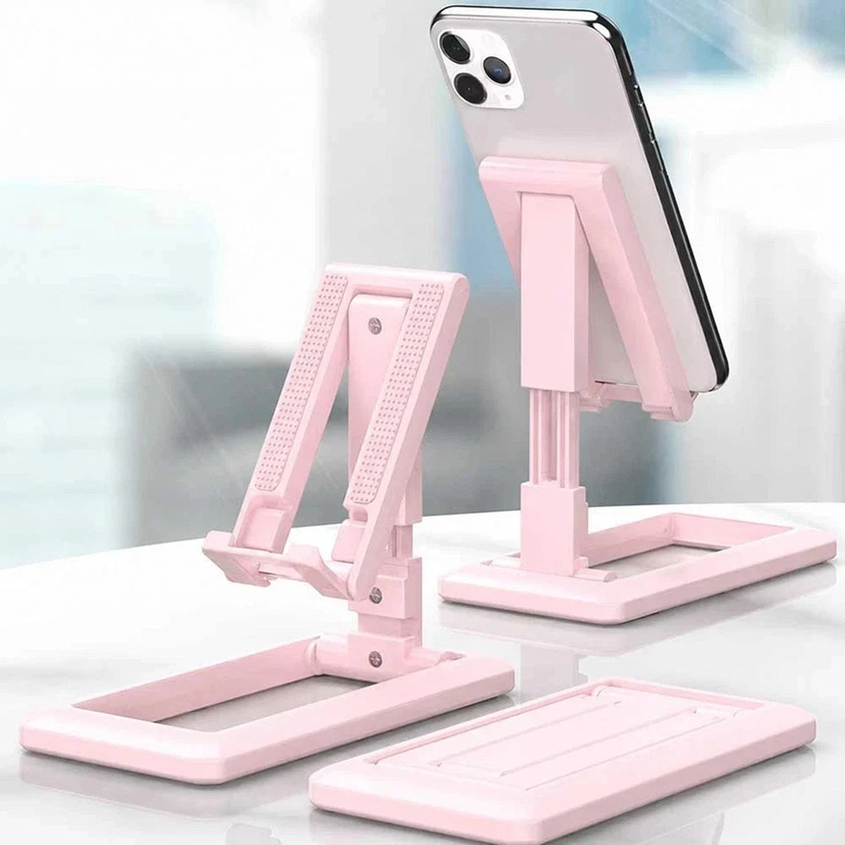 Universal Foldable Phone Stand Adjustable Desk Holder for Mobile Phones and Tablets