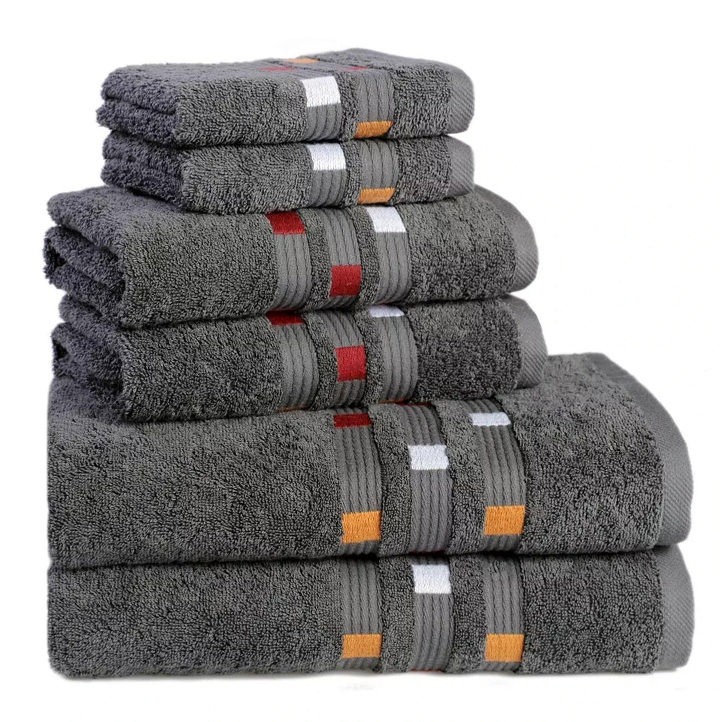 Charcoal Soft and Absorbent Luxury Cotton Towel Set 550 GSM