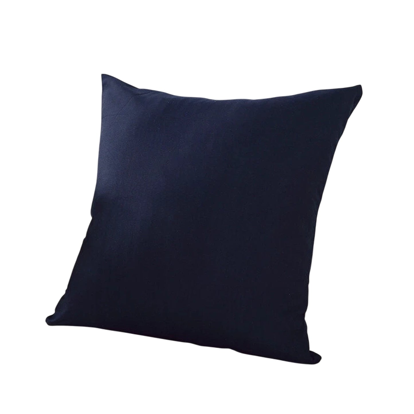 Navy Blue Minimalist Plain Cushion Cover Soft Decorative Pillow Case