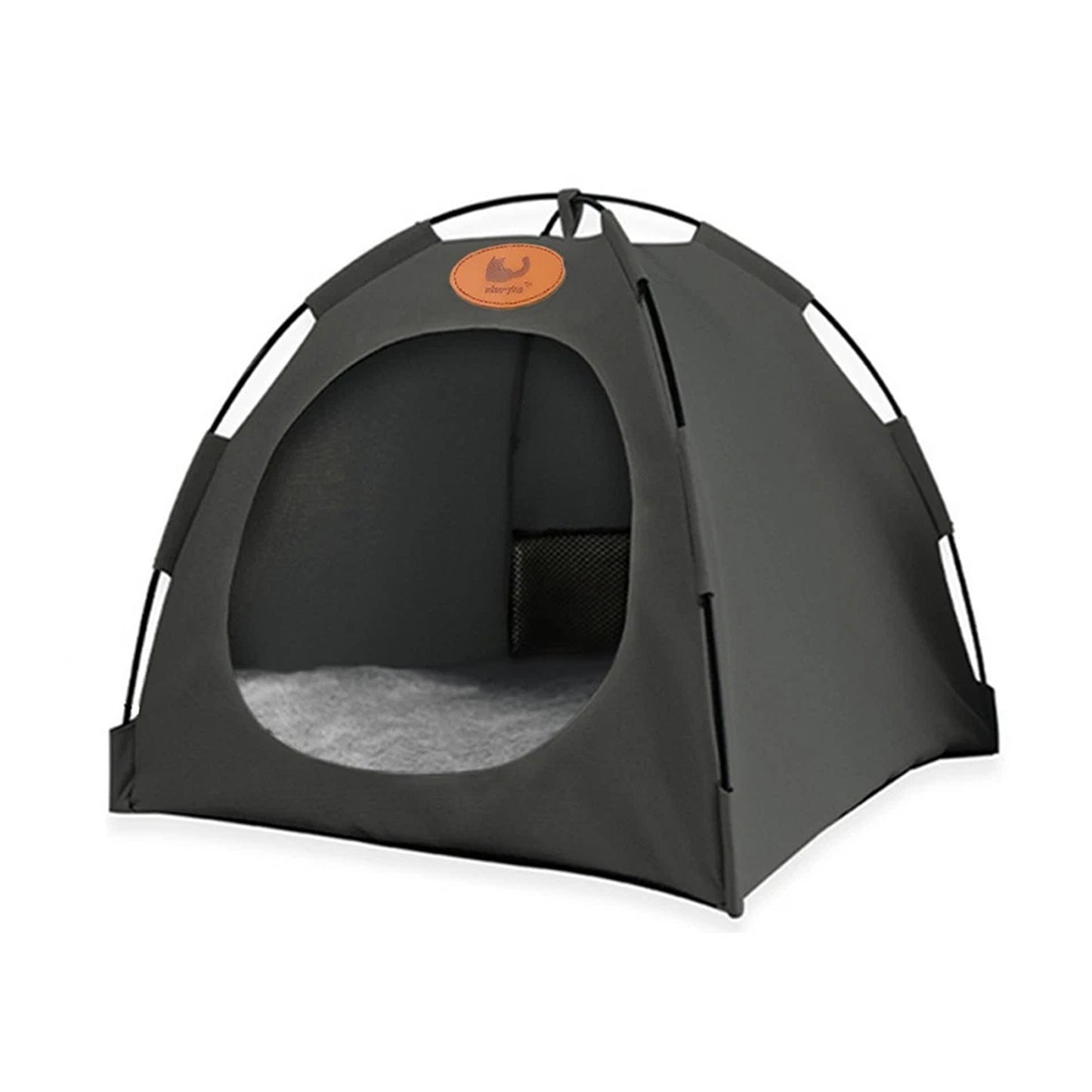 Grey Folding Pet Tent House Warm Bed for Cats and Puppies