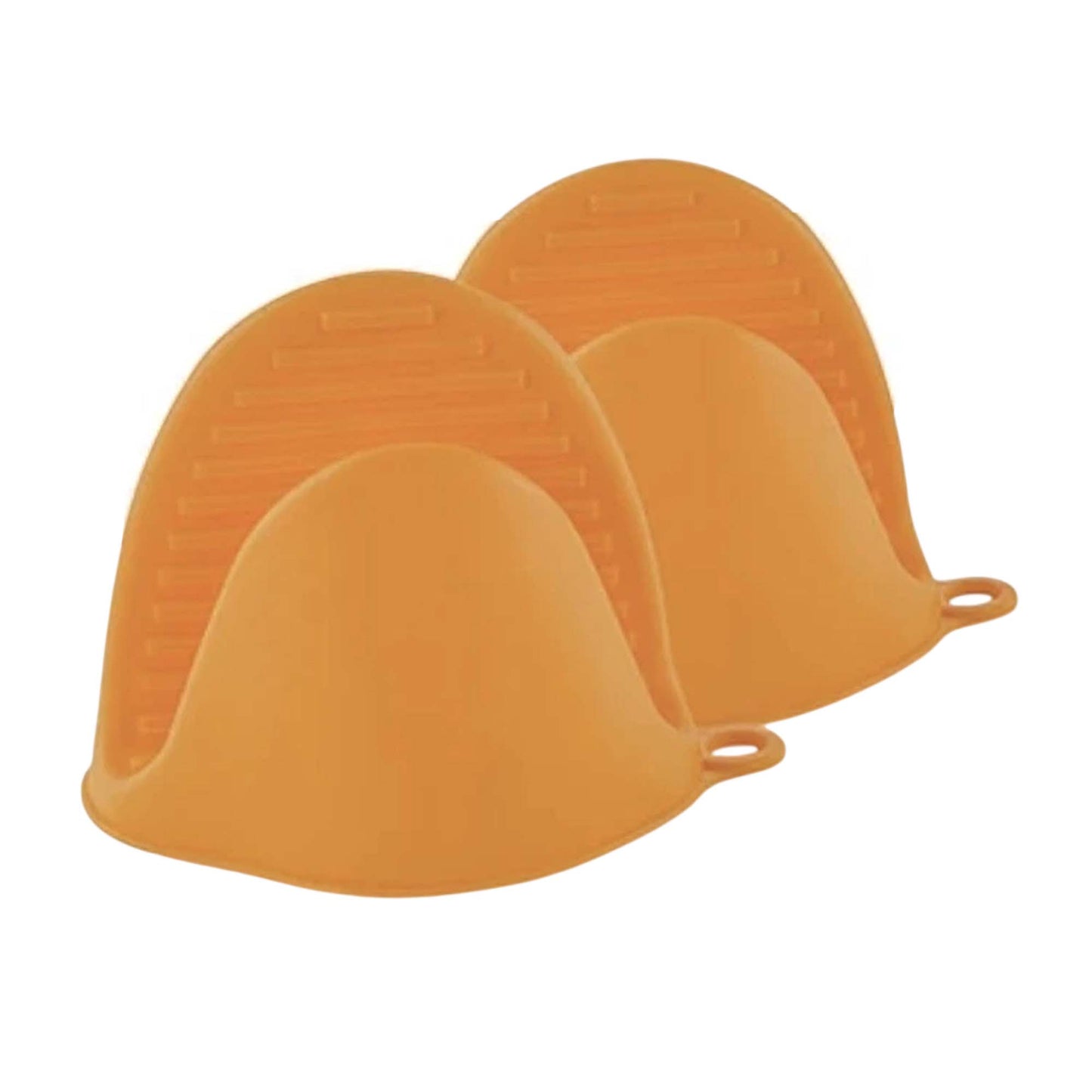 Orange Silicone Pot Holder Oven Mitt Finger Protector Heat Resistant Grip