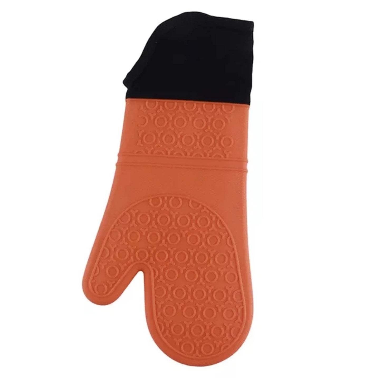 Orange Long Silicone Oven Mitt Heat Resistant Kitchen Glove