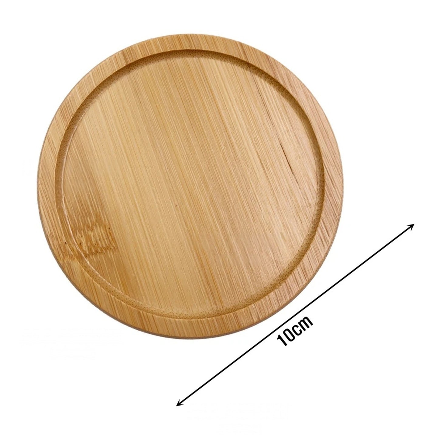 Round Bamboo Wooden Coaster Tea Coffee Drink Holders Pallet Beverage Mat Pad 4x