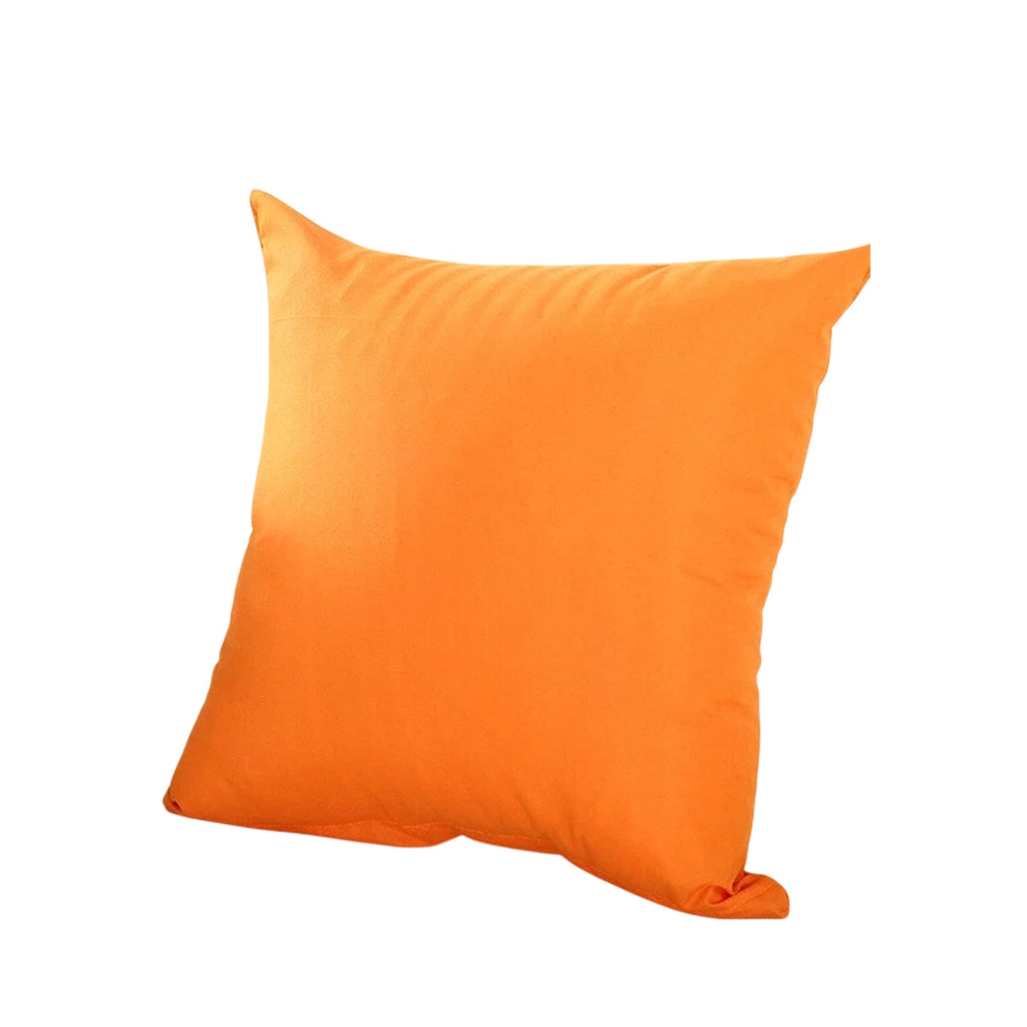 Orange Minimalist Plain Cushion Cover Soft Decorative Pillow Case