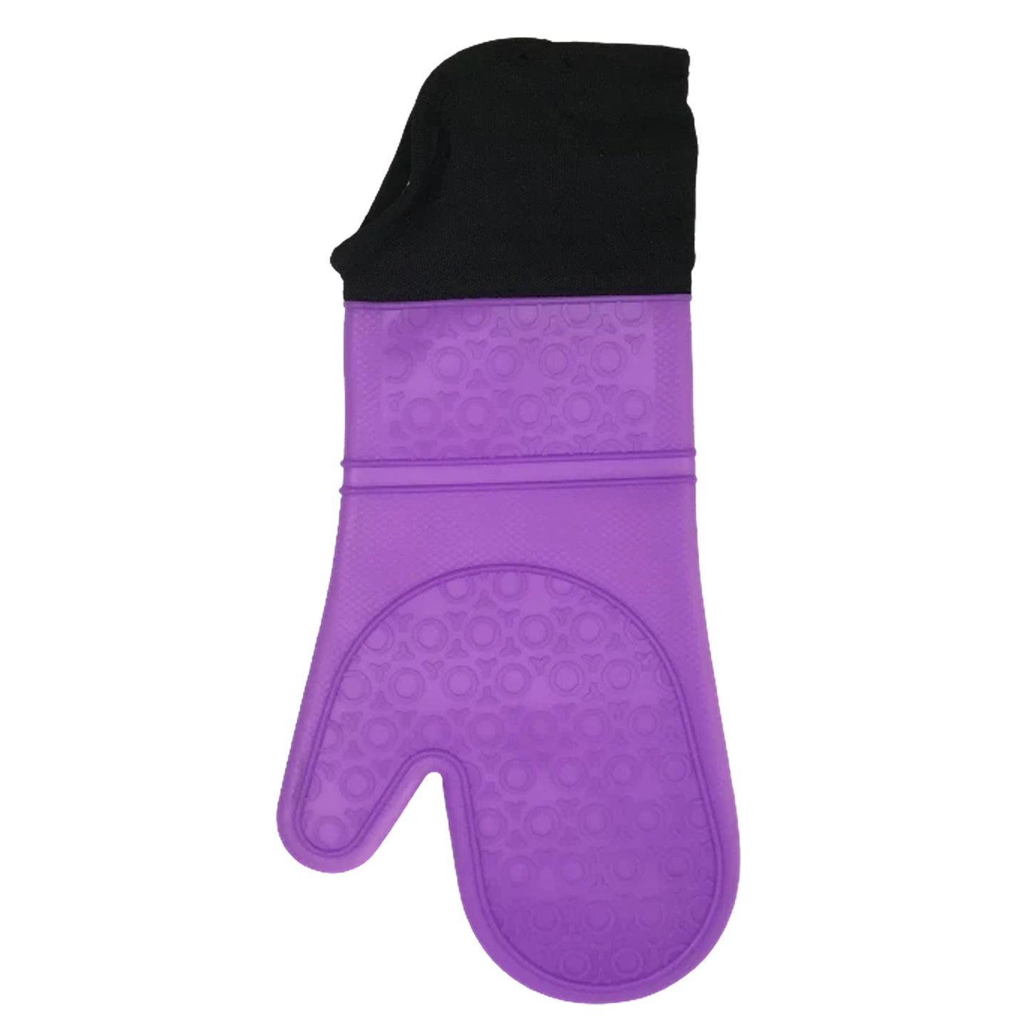 Purple Long Silicone Oven Mitt Heat Resistant Kitchen Glove