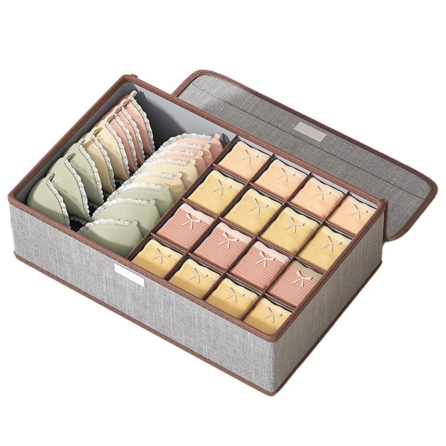 Grey Foldable Closet Drawer Organizer Boxes for Clothing Storage (Copy)