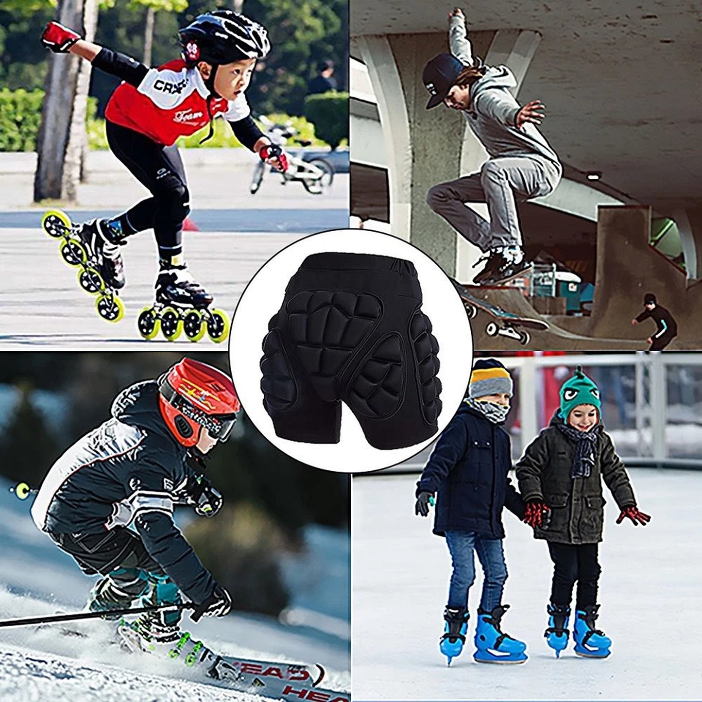 Padded Protective Shorts for Skiing Skateboarding and Snowboarding