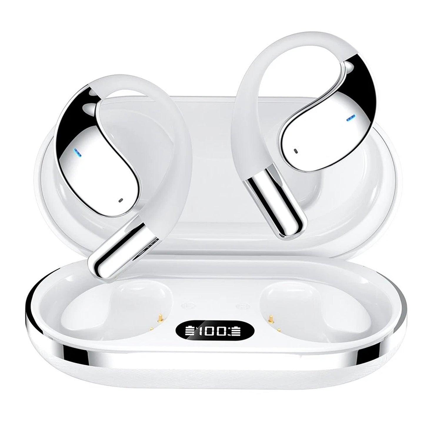 White Wireless Bluetooth Earphones Sport Gym Earbuds With Microphone Sweatproof