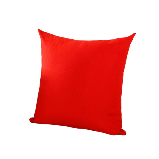 Red Minimalist Plain Cushion Cover Soft Decorative Pillow Case