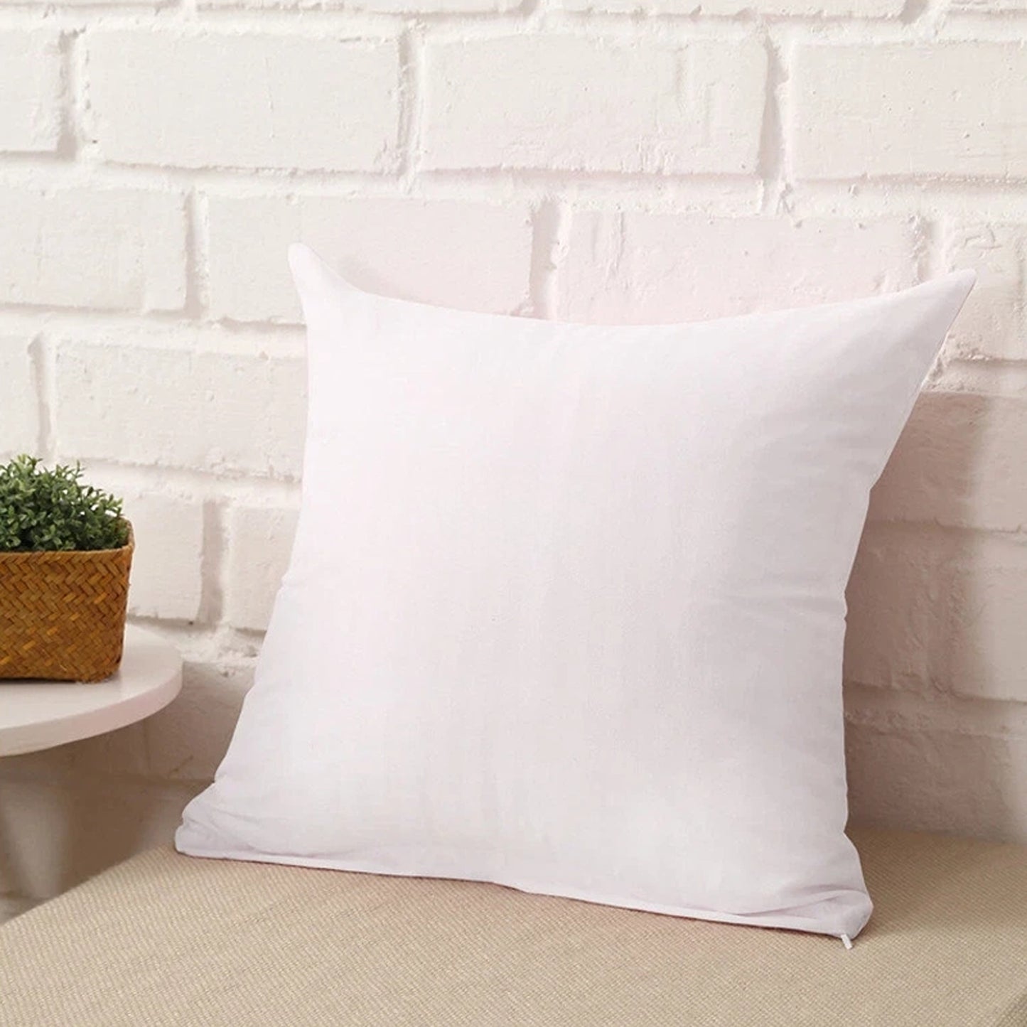 White Minimalist Plain Cushion Cover Soft Decorative Pillow Case
