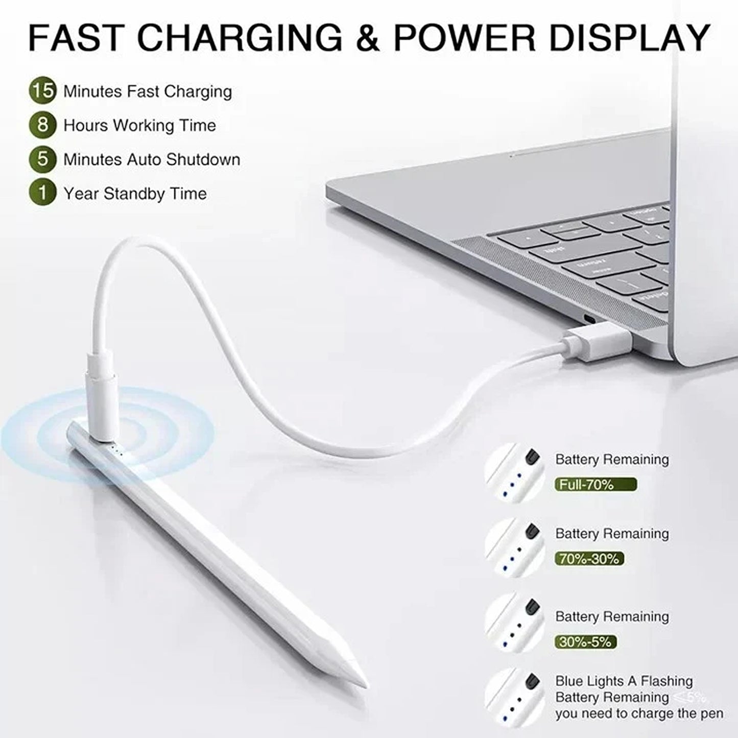 Apple Pencil 2nd Generation Stylus Pen For iPad Pro 12.9 Inch 3rd 4th 5th Gen