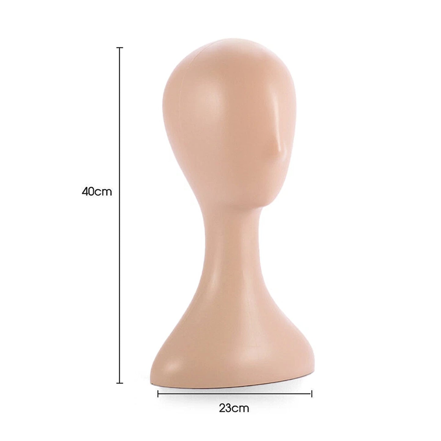 Natural Plastic Female Mannequin Head for Wig Hat and Scarf Display