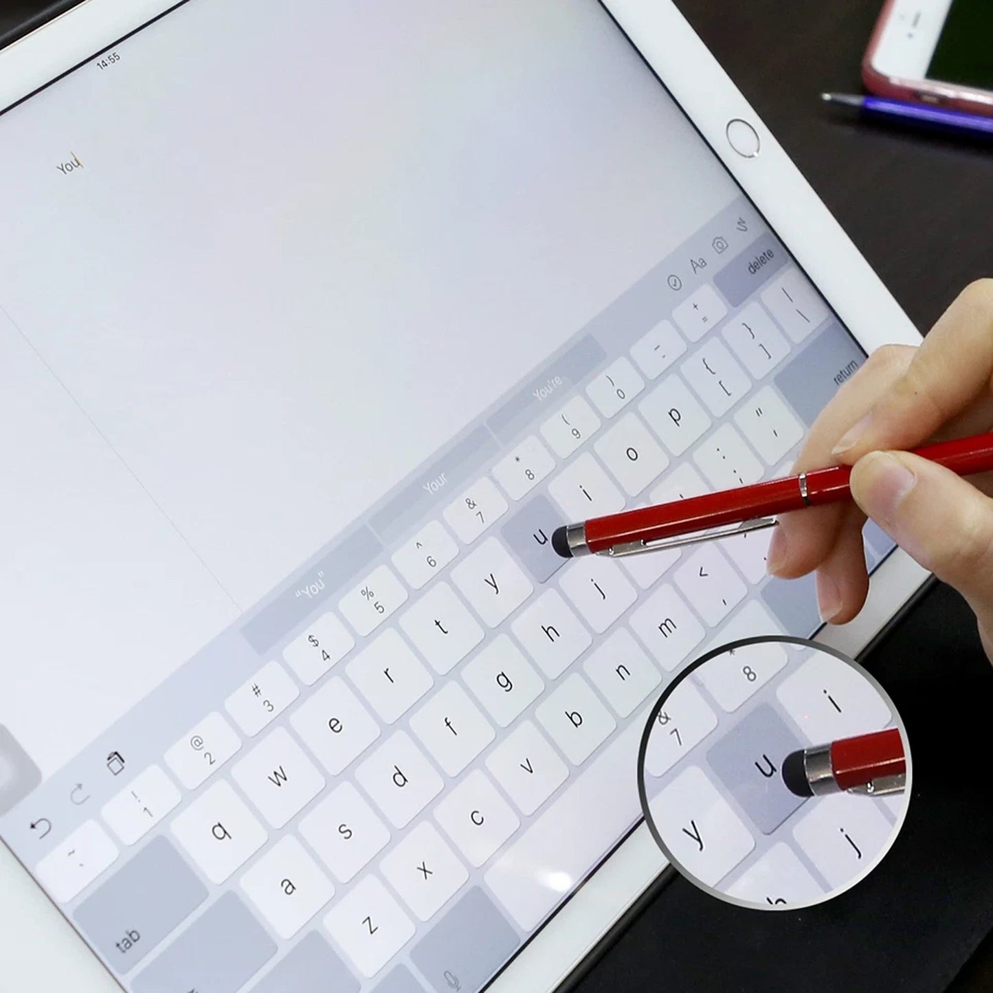 Capacitive Touch Screen Stylus Ball Pen for iPhone/iPad Pro/Tablet Universal - 10pcs
