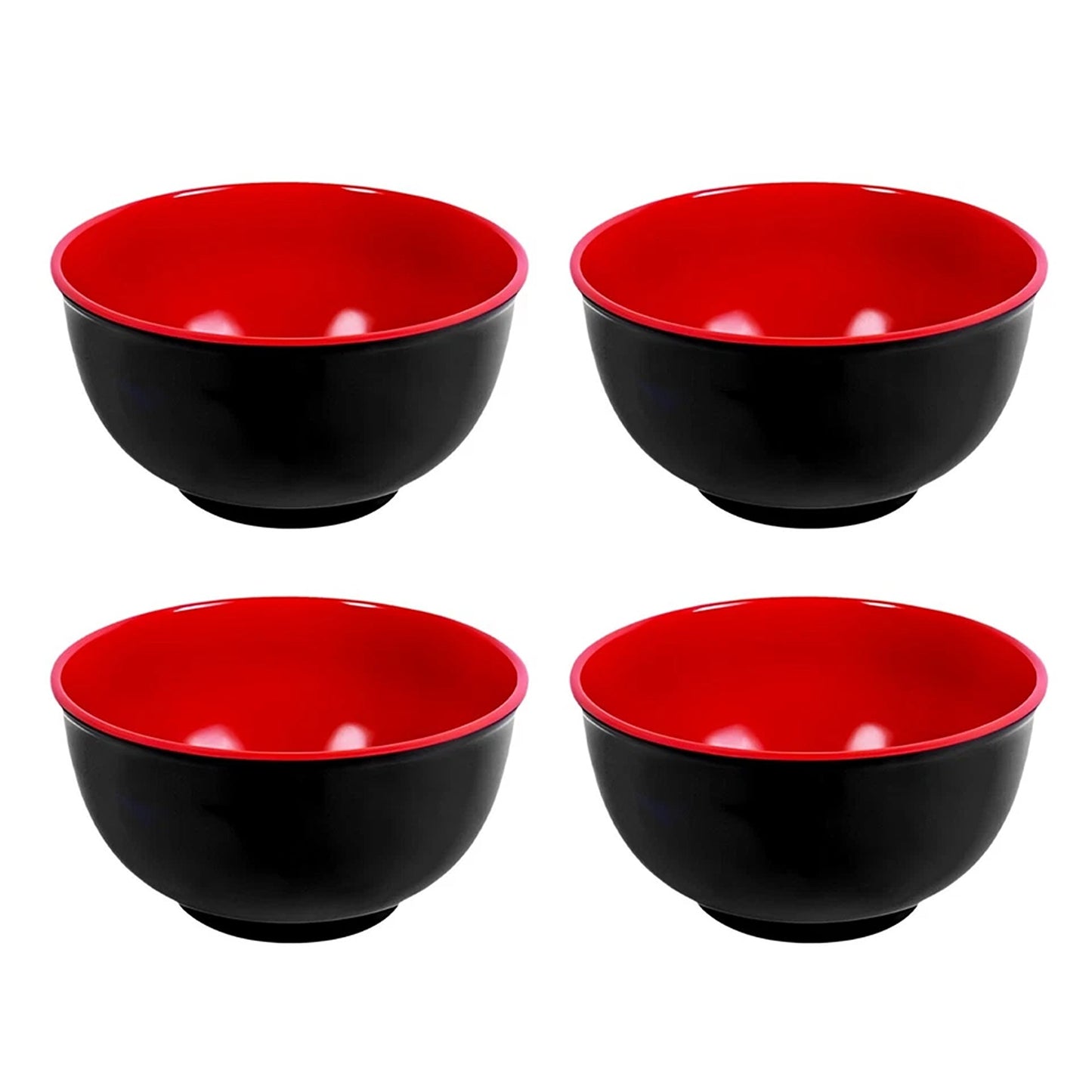 4 Piece Melamine Rice Bowl Set for Soup and Dessert