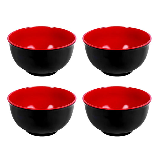 4 Piece Melamine Rice Bowl Set for Soup and Dessert