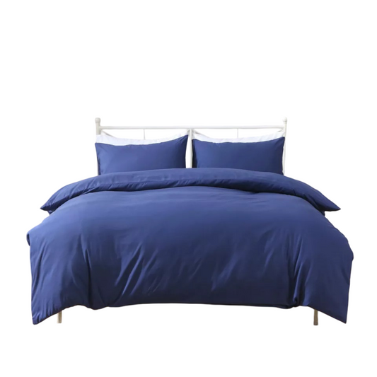 Hotel Quality Luxury Soft Quilt Cover Set - Navy