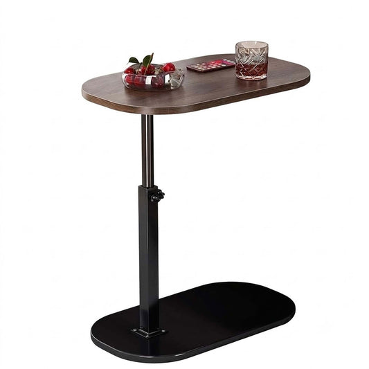 Height Adjustable Laptop Side Table Rotating Bedside Sofa Desk