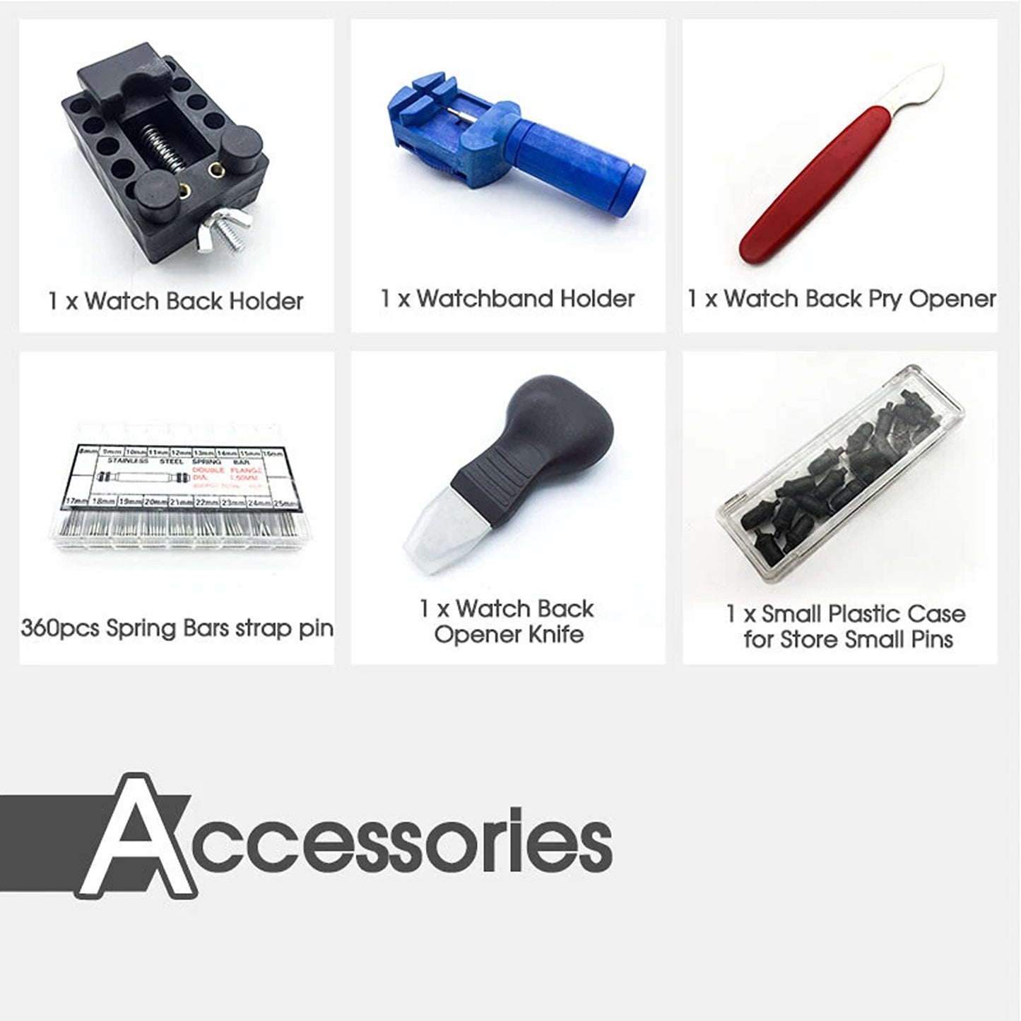 504 Piece Watch Repair Tool Kit with Case Opener